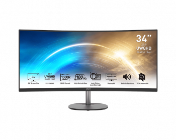 34 MSI PRO MP341CQ VA QHD 4MS 100HZ HDMI DP