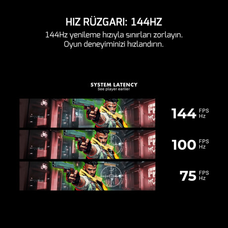 27 GAMEPOWER VIVID F20 CURVED 1MS 144Hz MONITOR WHITE