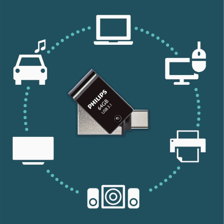 PHILIPS 64GB USB3.1 TYPE-C 100/150 MB/S FM64DC152B/00